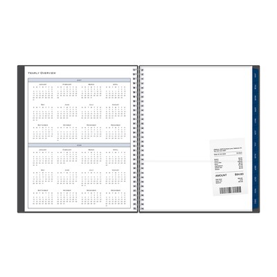 2027 Blue Sky Passages 8.5" x 11" Calendar Year Weekly & Monthly Standard Planner, Plastic Cover, Charcoal (100008-27)