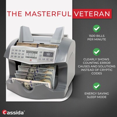 Cassida Advantec HD Bill Counters, Gray (75U)