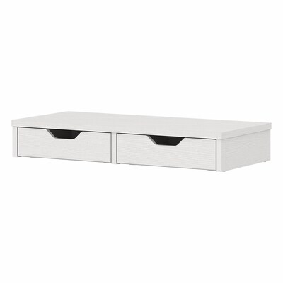 Bush Furniture Key West 2-Compartment Laminated Wood Storage Drawers, Pure White Oak (KWS127WT-Z)