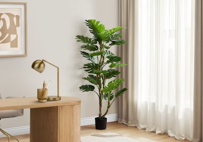 Monarch Specialties Inc. 61 Artificial Monstera Tree in Pot (I 9522)