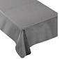 JAM PAPER Premium Shimmer Fabric Tablecloth, Long Rectangle 60 x 104 inch, Metallic Pewter Grey, 1 Reusable Table Cover/Pack