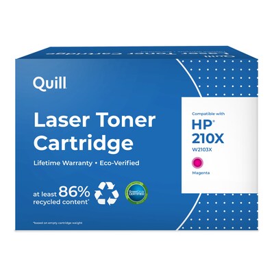 Quill 210X Remanufactured Magenta High Yield Toner Cartridge Comp. to HP W2103X, Prints up to 5,500 pages (QUL201678PR)