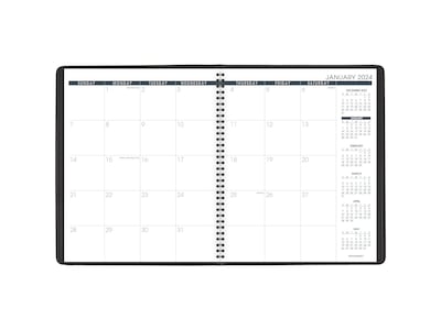 2024 AT-A-GLANCE 9" x 11" Monthly Planner, Black (70-260-05-24)
