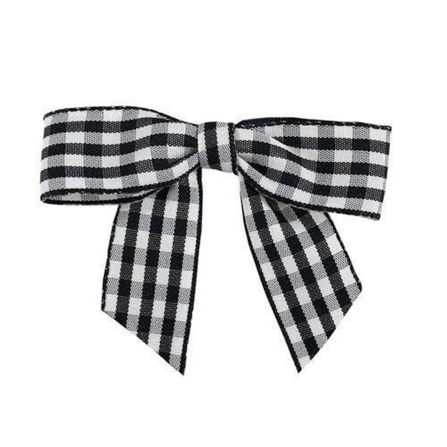 JAM Paper Ribbon Bows, Black/White, 100/Pack (52640349361)