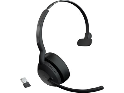 jabra Evolve2 55 Wireless Noise Canceling Bluetooth Mono Phone & Computer Headset, USB-A, MS Certifi