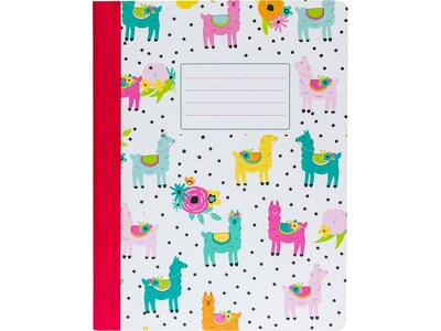 Carpe Diem Rainbow Color Wash Composition Notebooks, 7.5" x 9.45", College Ruled, 70 Sheets, Assorted Colors, 3/Pack (9095-CD)