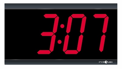 Pyramid Time Systems Standalone LED Digital Clock, 4-Digit, Black (DIG-4B)