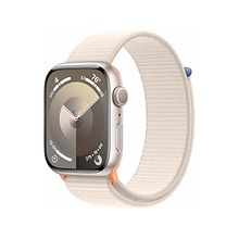 Apple Watch Series 9 (GPS) Smartwatch, 45mm, Starlight Aluminum Case with Starlight Sport Loop (MR98