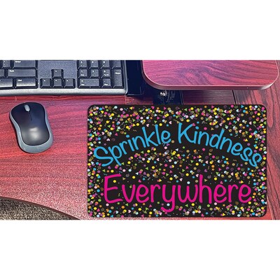 Ashley Smart Poly Computer Mouse Pad, 8" x 10", Sprinkle Kindness Everywhere, 6/Pack (ASH12505-6)