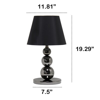 Lalia Home 19.29" Modern and Fashionable Stacked Ball Table Lamp, Black (LHT-3021-BK)