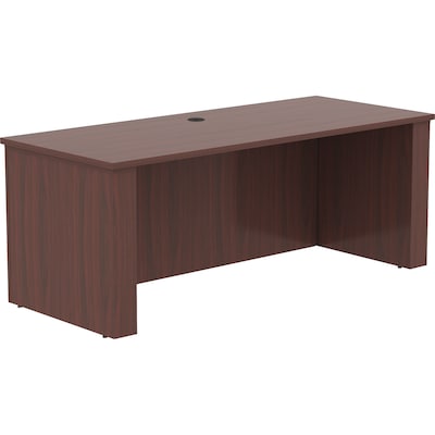Lorell Essentials Series 72"W Electric Adjustable Standing Desk, Mahogany (LLR69574)