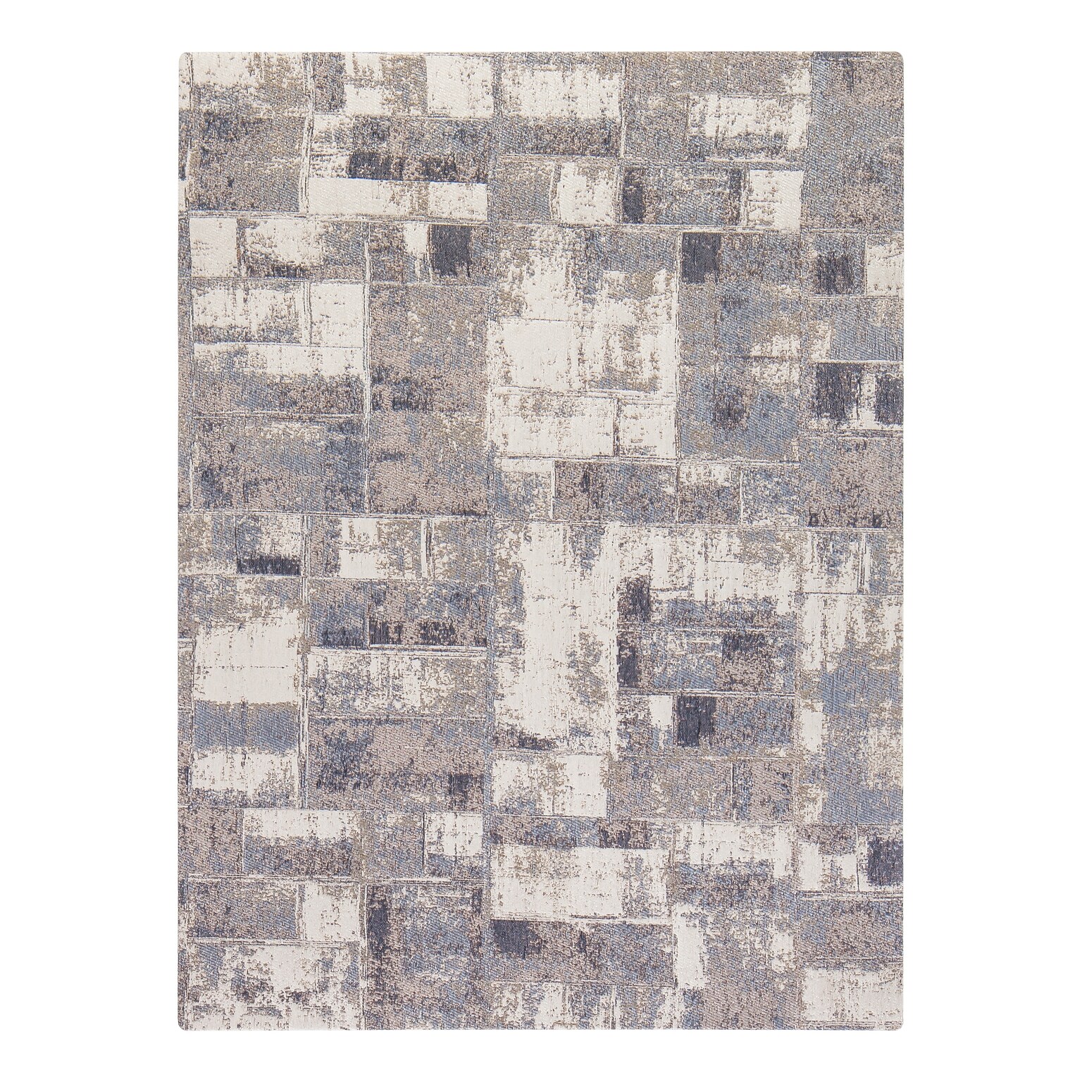 Anji Mountain Rugd Aarhus Carpet & Hard Floor Chair Mat, 36 x 48, Gray/White (AMB9007)