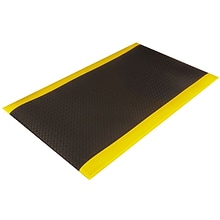 Crown Mats Wear-Bond Tuff-Spun Anti-Fatigue Mat, 24 x 36, Black/Yellow (WB 0023YD)