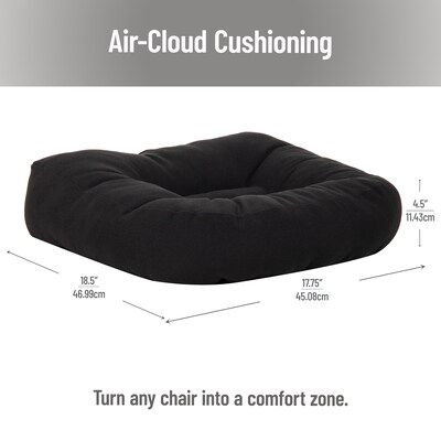 Mind Reader Air-Cloud Booster Seat Cushion with Carry Handle, Black (CBOOST-BLK)
