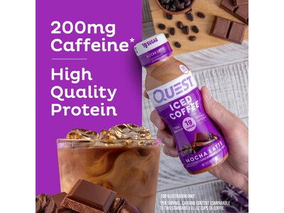 Quest Mocha Latte Iced Coffee, 10 oz., 12/Carton (QRTDML-4M3)