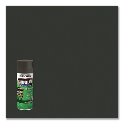 Rust-Oleum Camouflage Spray Paint, 12 oz. Aerosol Can, Flat Deep Forest Green (RST279175)