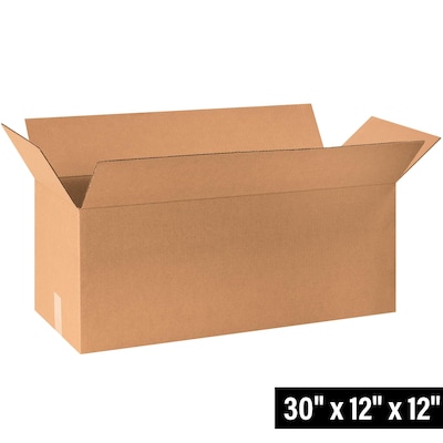 Quill Brand 30 x 12 x 12 Shipping Boxes, 32 ECT, Brown, 15/Bundle (301212)