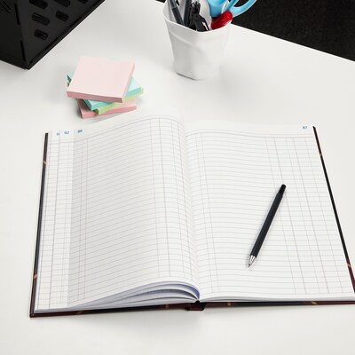 Staples® Ledger Book, Black, 150 Sheets/Book (217679)