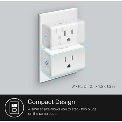 TP-Link Kasa Smart Wi-Fi Plug Mini, 2-Pack (EP10P2)