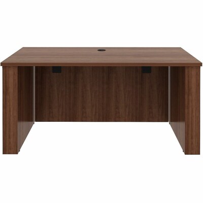 Lorell Essentials 60"W Sit to Stand Workstations Desk, Brown Walnut (LLR69640)