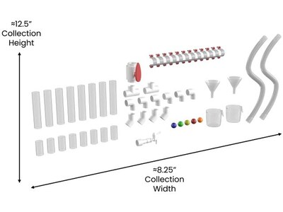 Flash Furniture Bright Beginnings Pipe Builder Set for Modular STEAM Walls (MK-ME14788-GG)