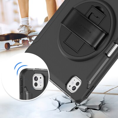 SaharaCase Raider Heavy Duty Hand Strap Case for iPad Pro 13" (M4 2024/M5 2025), Scorpion Black (TB00384)