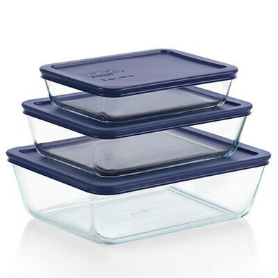 Pyrex 6pc Simply Store Rectangular Glass Storage Set