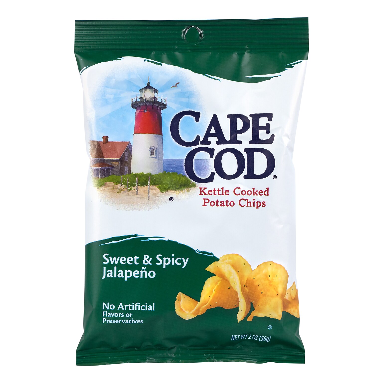 Cape Cod Gluten Free Jalapeno Potato Chips, 2 oz., 6/Pack (220-02566)