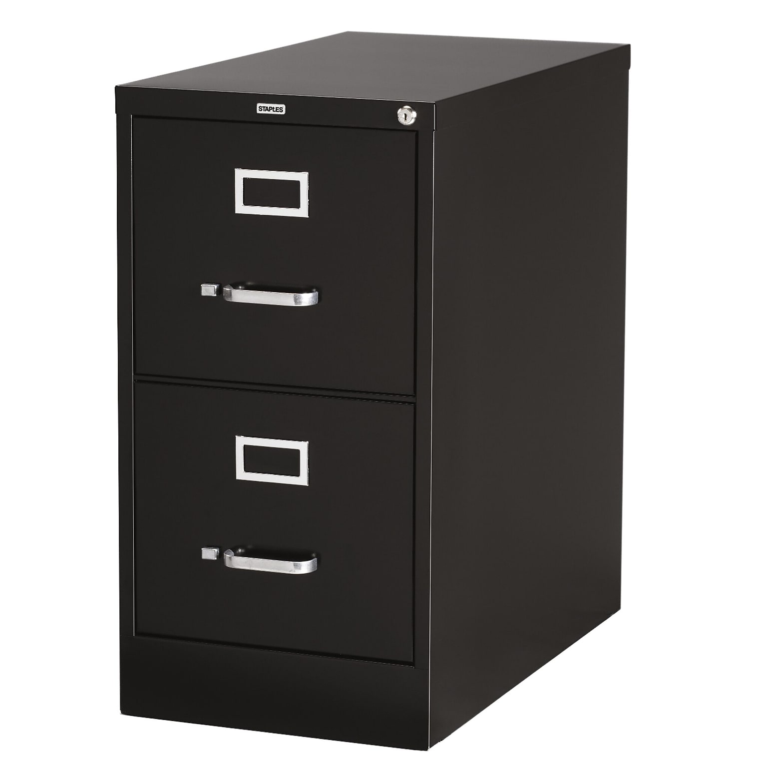 Quill Brand® 2-Drawer Vertical File Cabinet, Locking, Letter, Black, 26.5D (28882D)