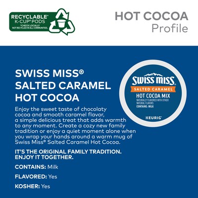 Swiss Miss Salted Caramel Hot Cocoa, Keurig® K-Cup® Pods, 22/Box (5000369264)