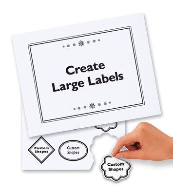 Avery Laser ID Labels, 8-1/2" x 11", White, 25 Labels/Pack (6465)
