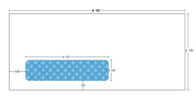 Quill Brand Gummed Security Tinted #10 Window Envelope, 4 1/8 x 9 1/2, White Wove, 500/Box (69667
