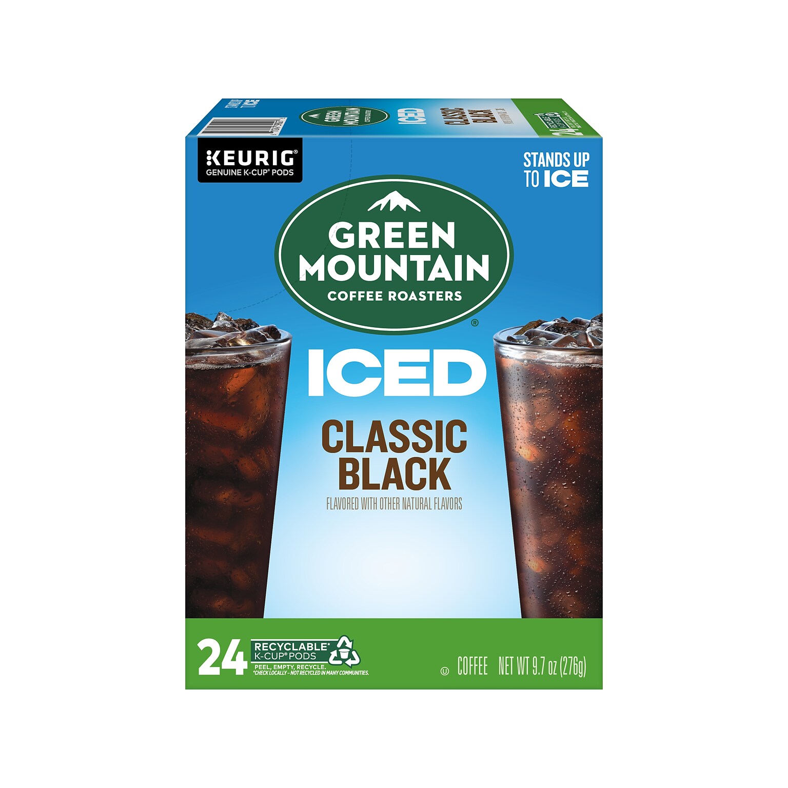 Green Mountain Coffee Roasters Classic Black Iced Coffee Keurig® K-Cup® Pods, Medium Roast, 24/Box (5000372042)