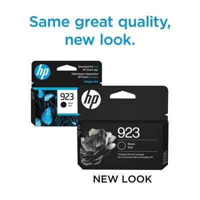 HP 923 Black Standard Yield Ink Cartridge, Prints Up to 500 Pages (4K0T3LN)