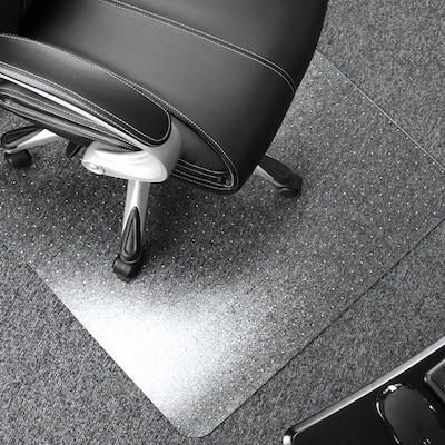 Floortex Valuemat Plus Chair Mat, 30 x 48, Designed for Low-Pile Carpet, Clear Polycarbonate (FC117520ER)
