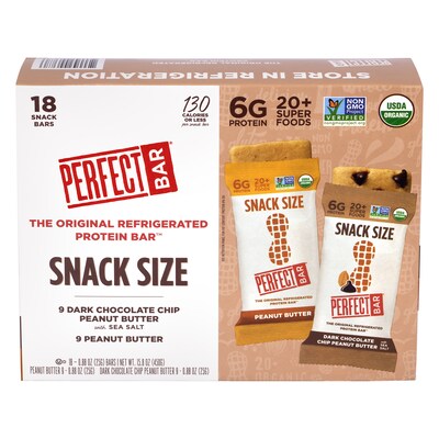 Perfect Bar Protein Bar Variety Pack, 0.88 oz, 18/Pack (220-02413)