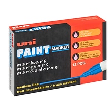 Uni Paint Marker, Bullet Point, White, Dozen (63613DZ)