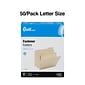Quill Brand® Heavy-Duty Reinforced Assorted Tabs 1-Fastener Folders, Letter, Manila, 50/Box (737511)