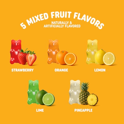 Pick Me Up Provisions™ Mixed Fruits Gummy Bears, 1 oz., 30 Bags/Box (PM63515)