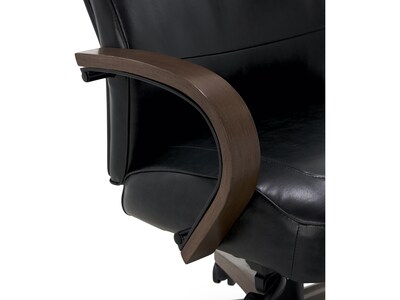 Thomasville Furniture Lockhart Ergonomic Bonded Leather Swivel Executive Chair, Black (51494-BLK)