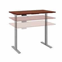 Bush Business Furniture Move 60 Series 48W Electric Height Adjustable Standing Desk, Hansen Cherry