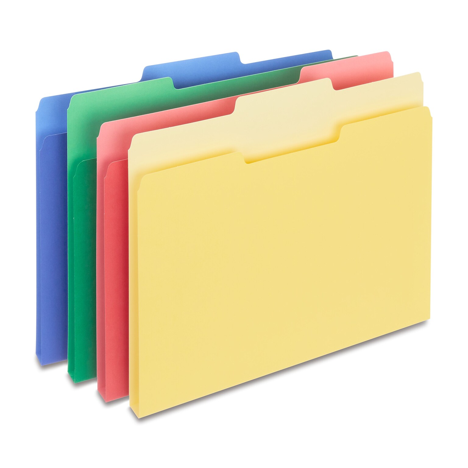 Staples File Folders, 1/3-Cut Tab, Letter Size, Assorted Colors, 24/Pack (ST285130-CC)