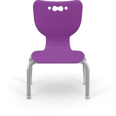 MooreCo 10" Hierarchy Student Chair with 4 Legs, Purple/Chrome Base (703673561822)