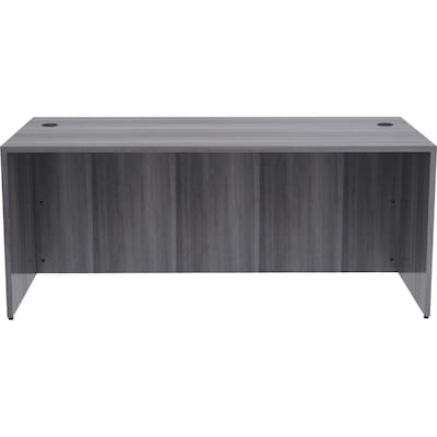 Lorell Essentials Series 70.9 W Rectangular Desk Shell, Weathered Charcoal (LLR69550)