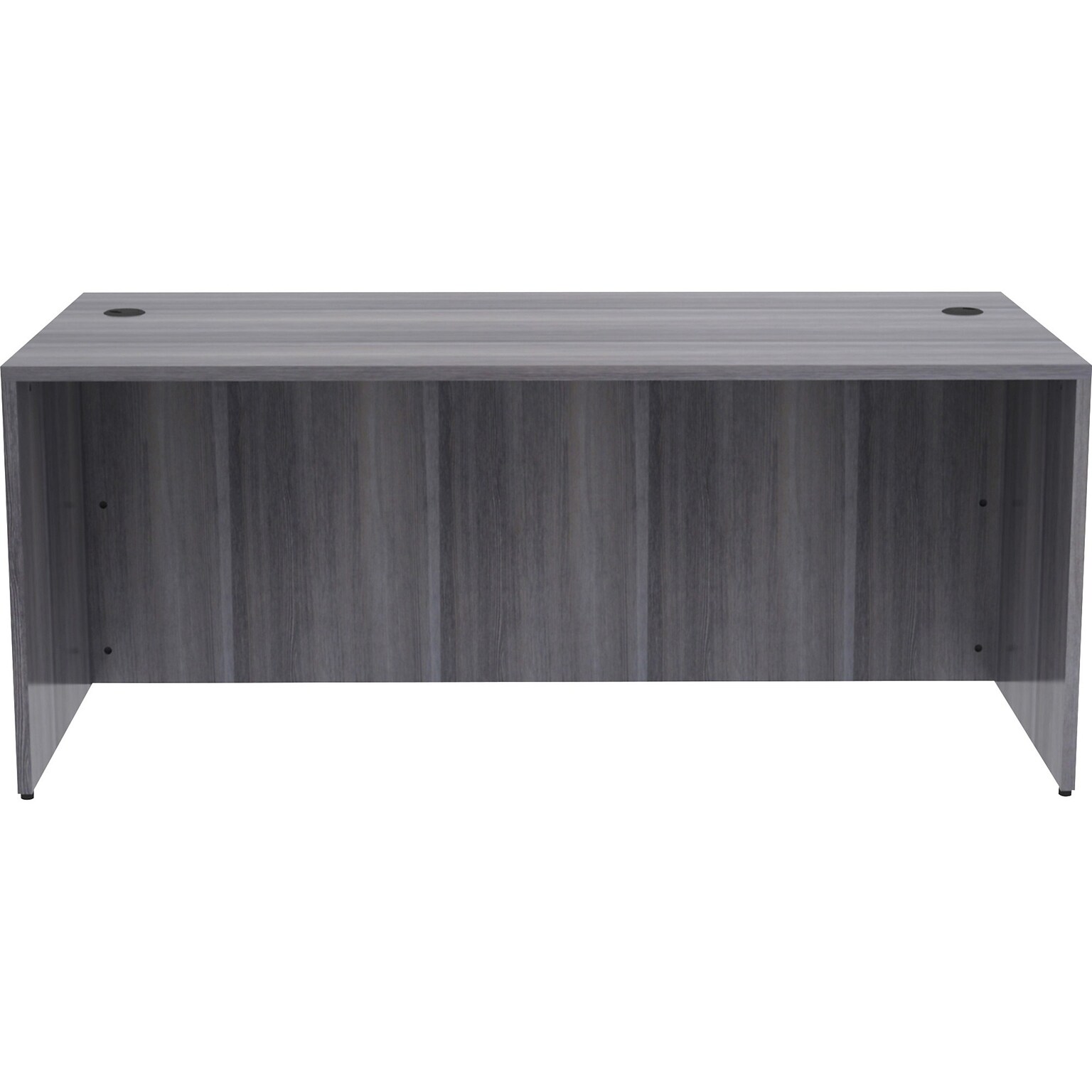 Lorell Essentials Series 70.9 W Rectangular Desk Shell, Weathered Charcoal (LLR69550)