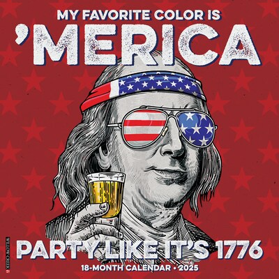 2025 Willow Creek My Favorite Color is Merica 12 x 12 Monthly Wall Calendar (44087)