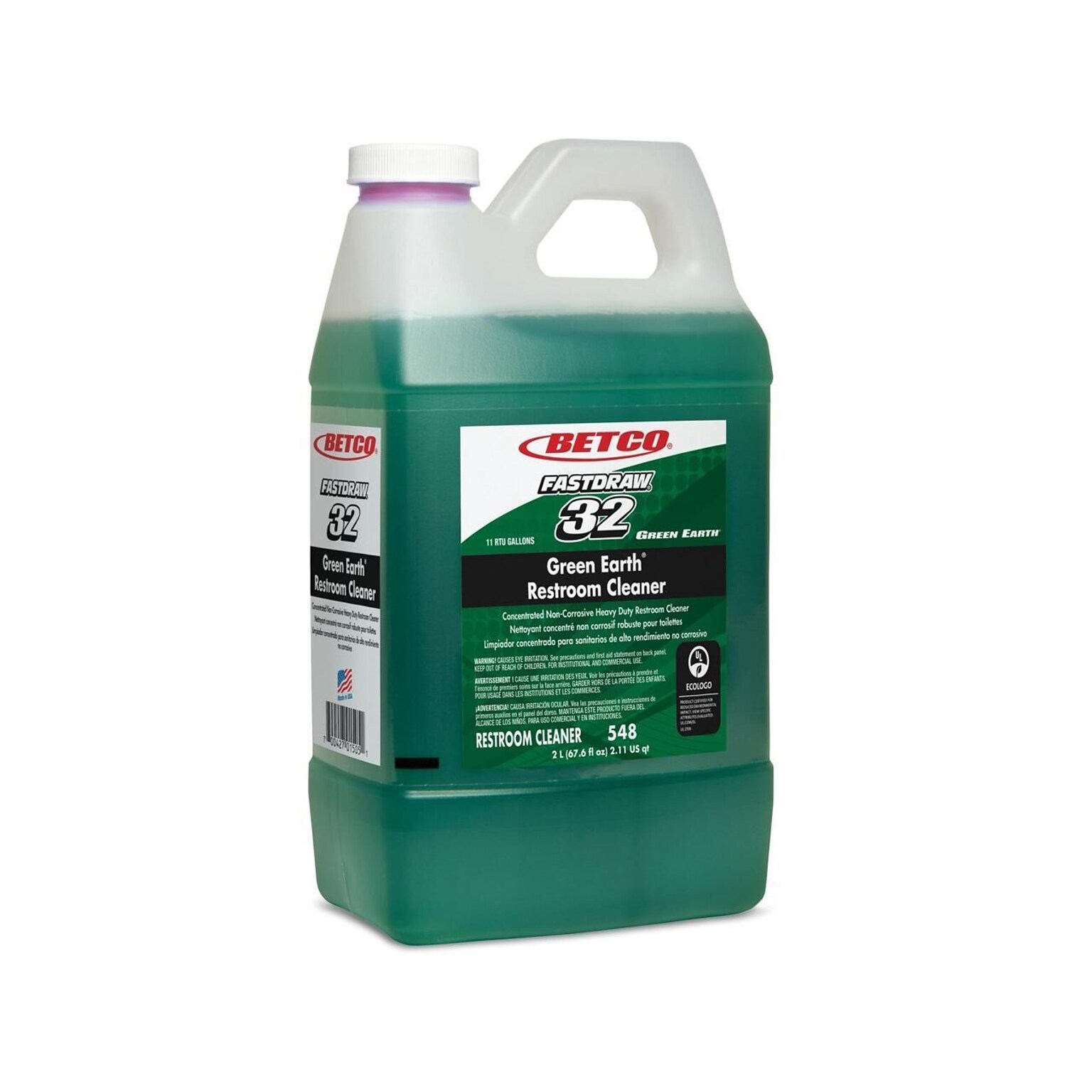 Betco Green Earth Restroom Cleaner, Citrus Scent, 67.6 Oz., 4/Carton (5484700)