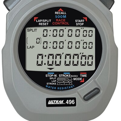 ULTRAK 496 500 Memory Stopwatch, Gray (CEI496)