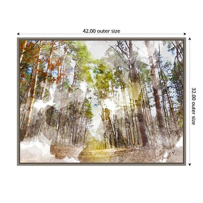 Amanti Art Forest Road I by Chamira Young Framed Canvas Wall Art Print, 42" x 32" (A42677748004)