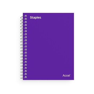 TRU RED™ Premium Mini 1-Subject Notebook, 3.5" x 5.5", College Ruled, 200 Sheets, Purple (TR58290)